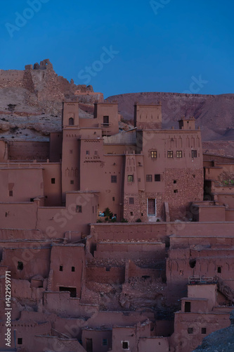 Ait Ben Haddou, a fortified clay building village west of Ouarzazate famous for being a movie backdrop, Morocco