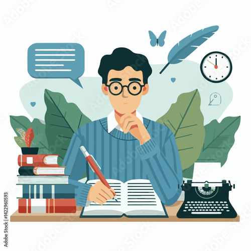 writer, business, paper, text, write, work, office, desk, pen, computer, job, hand, person, creative, online, laptop, journalist, author, internet, education, content, book, vector, technology, letter