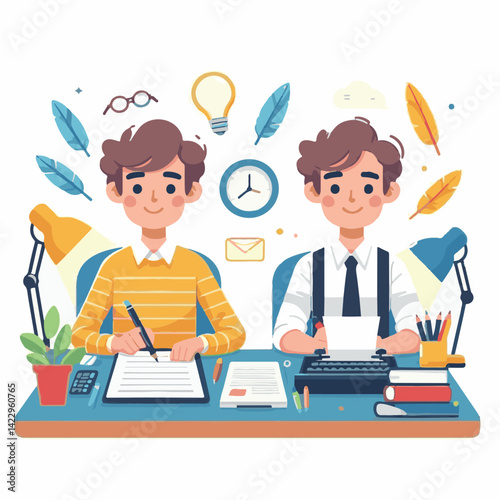 writer, business, paper, text, write, work, office, desk, pen, computer, job, hand, person, creative, online, laptop, journalist, author, internet, education, content, book, vector, technology, letter