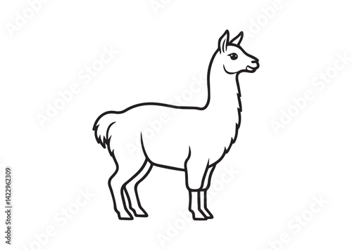 Llama Silhouette Vector