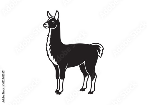 Llama Silhouette Vector