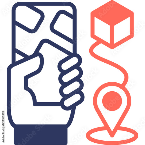 Route mixed color icon