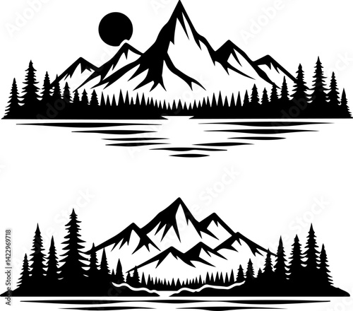 Majestic Mountains cape Vector  design
