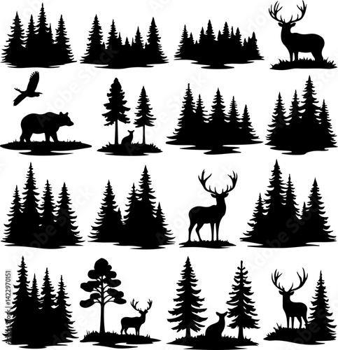 Adventure Outdoor Silhouette Vector Bundle | Hiking, Biking, Off-road & Vanlife vector  