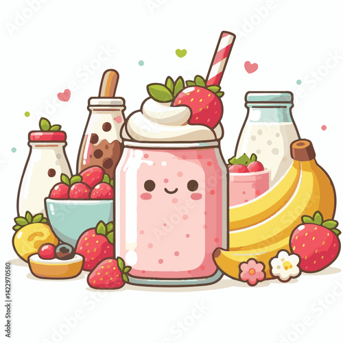 yogurt, fruit, smoothie, fresh, diet, healthy, food, dessert, summer, breakfast, sweet, milk, delicious, milkshake, glass, organic, drink, shake, strawberry, background, cocktail, beverage, berry, dai