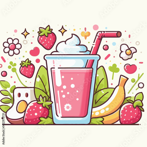 yogurt, fruit, smoothie, fresh, diet, healthy, food, dessert, summer, breakfast, sweet, milk, delicious, milkshake, glass, organic, drink, shake, strawberry, background, cocktail, beverage, berry, dai