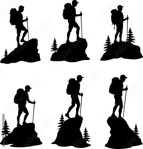 Adventure Outdoor Silhouette Vector Bundle | Hiking, Biking, Off-road & Vanlife SVG Pack