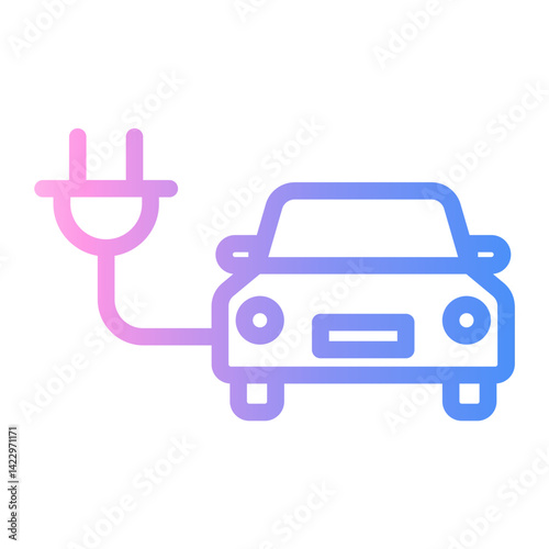 car Line Gradient Icon
