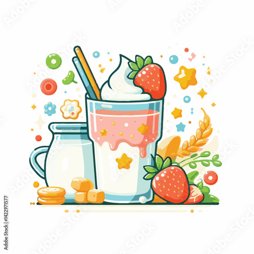 yogurt, fruit, smoothie, fresh, diet, healthy, food, dessert, summer, breakfast, sweet, milk, delicious, milkshake, glass, organic, drink, shake, strawberry, background, cocktail, beverage, berry, dai
