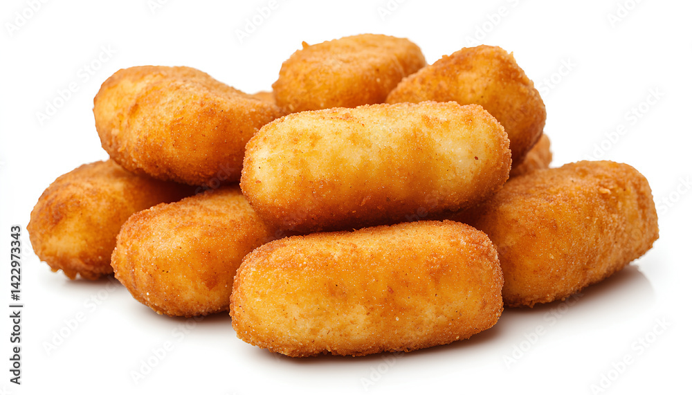 Fried Chicken Nuggets isolated on white background Fried Chicken Nuggets isolated on white background