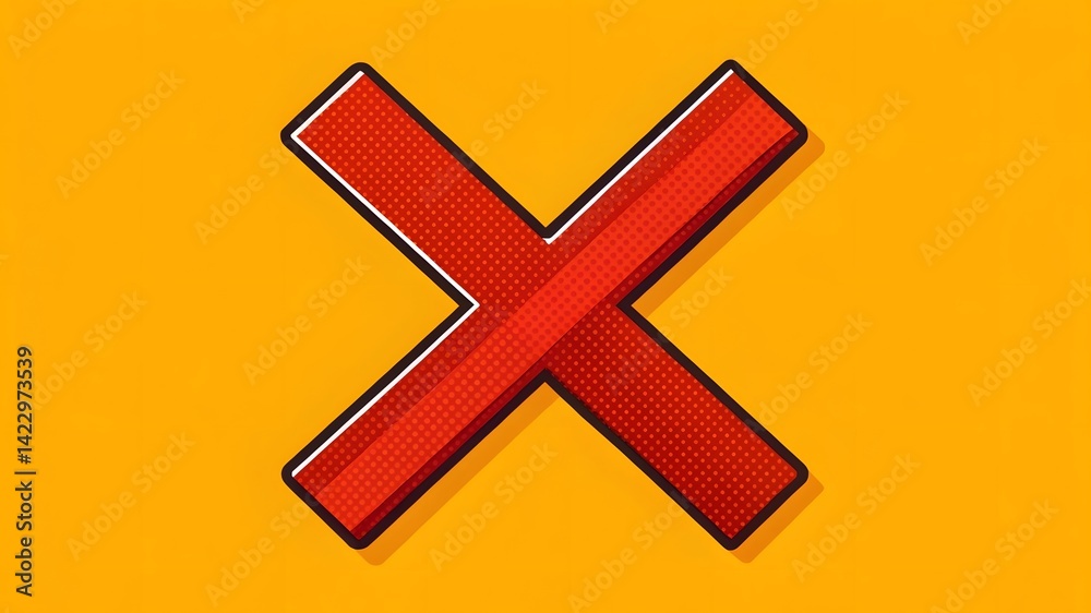 Obraz premium flat vector x mark symbol for cancellation