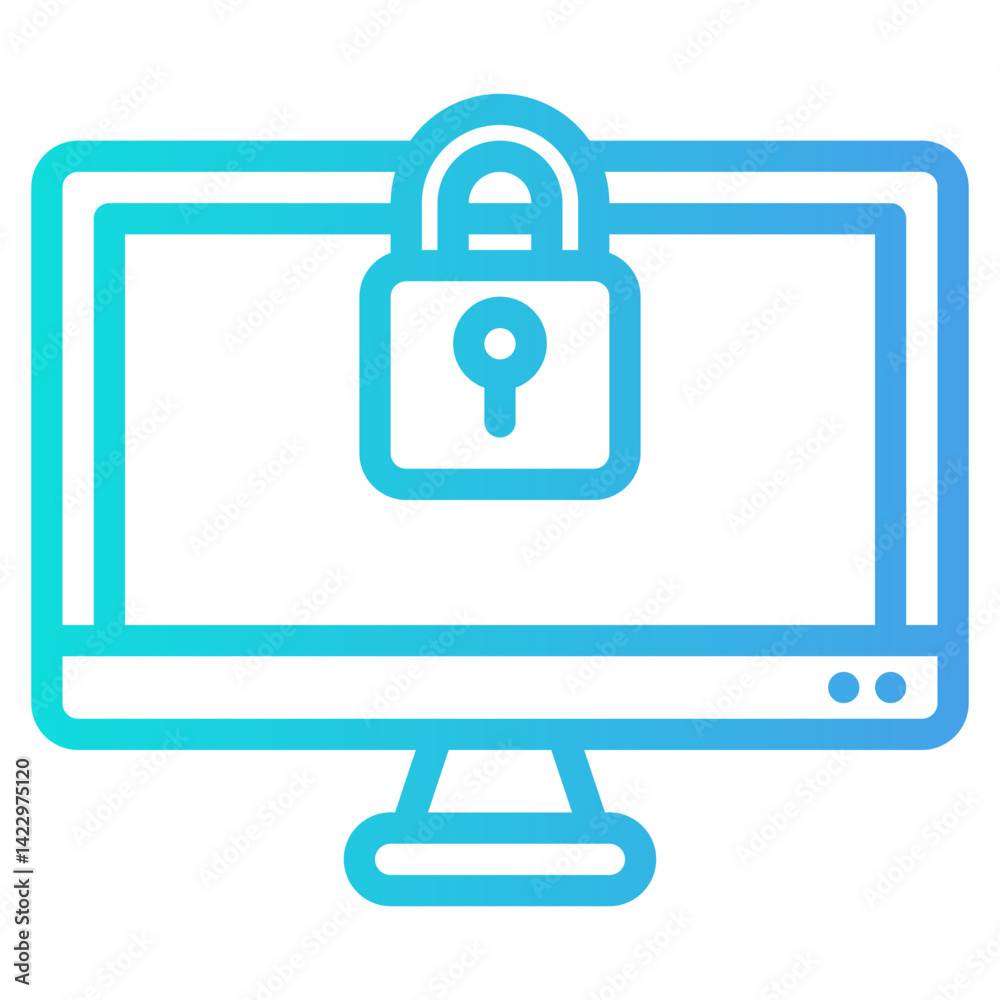 Computer monitor with a padlock on the screen, great for cybersecurity concepts, internet safety, data protection, online privacy, digital security. Computer monitor with a padlock on the screen, great for cybersecurity concepts, internet safety, data protection, online privacy, digital security.