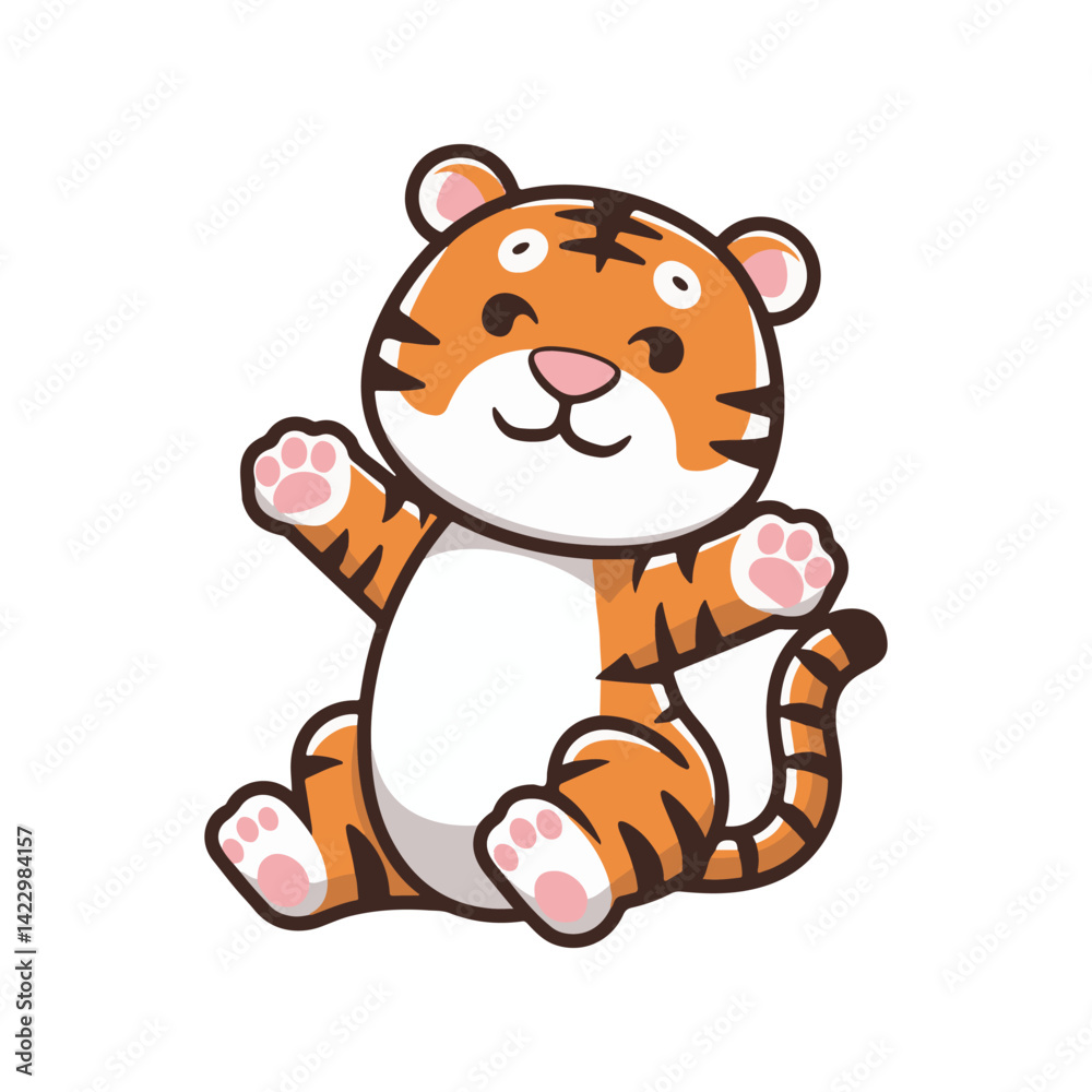 Tiger cartoon vector art
