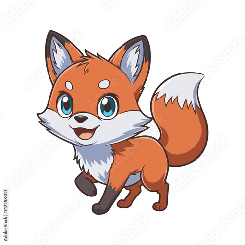 fox cartoon illustrtion vector art
