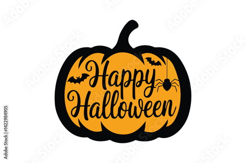 halloween pumpkin isolated on white background.