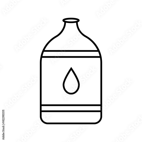 simple black line gallon icon