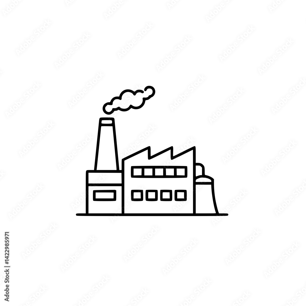 Fototapeta premium Factory Icon