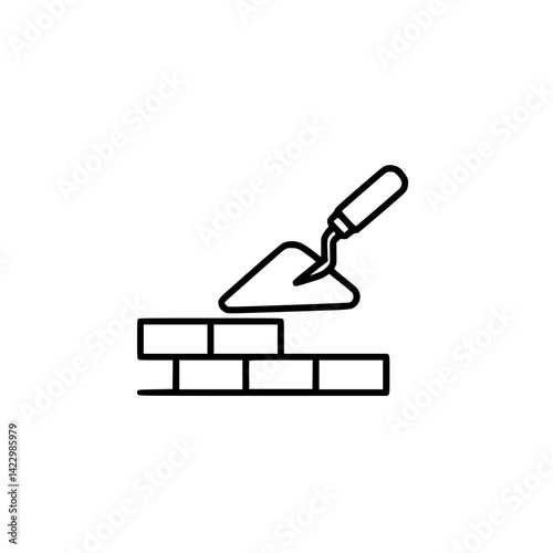 Trowel and Brick Icon