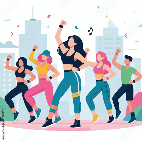 dance, zumba, fitness, training, lifestyle, activity, group, choreography, class, movement, person, indoors, female, girl, sports, studio, dancing, pastime, improvising, social, hobby, enjoyment, musi