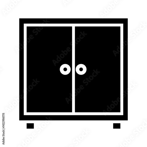 cupboard icon simple black line symbol