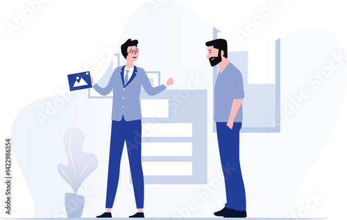 Casual Talking With Office Manager