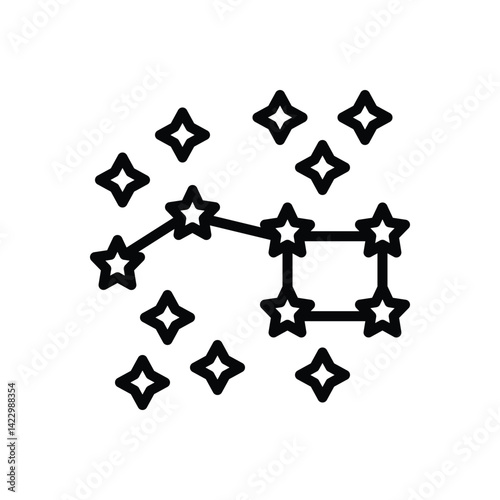 Black line icon for big dipper