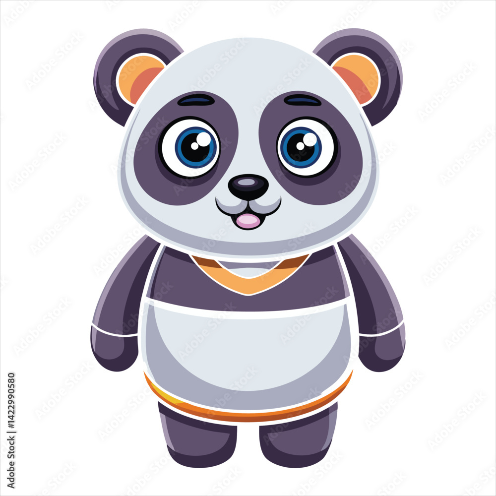 Naklejka premium Cute panda vector