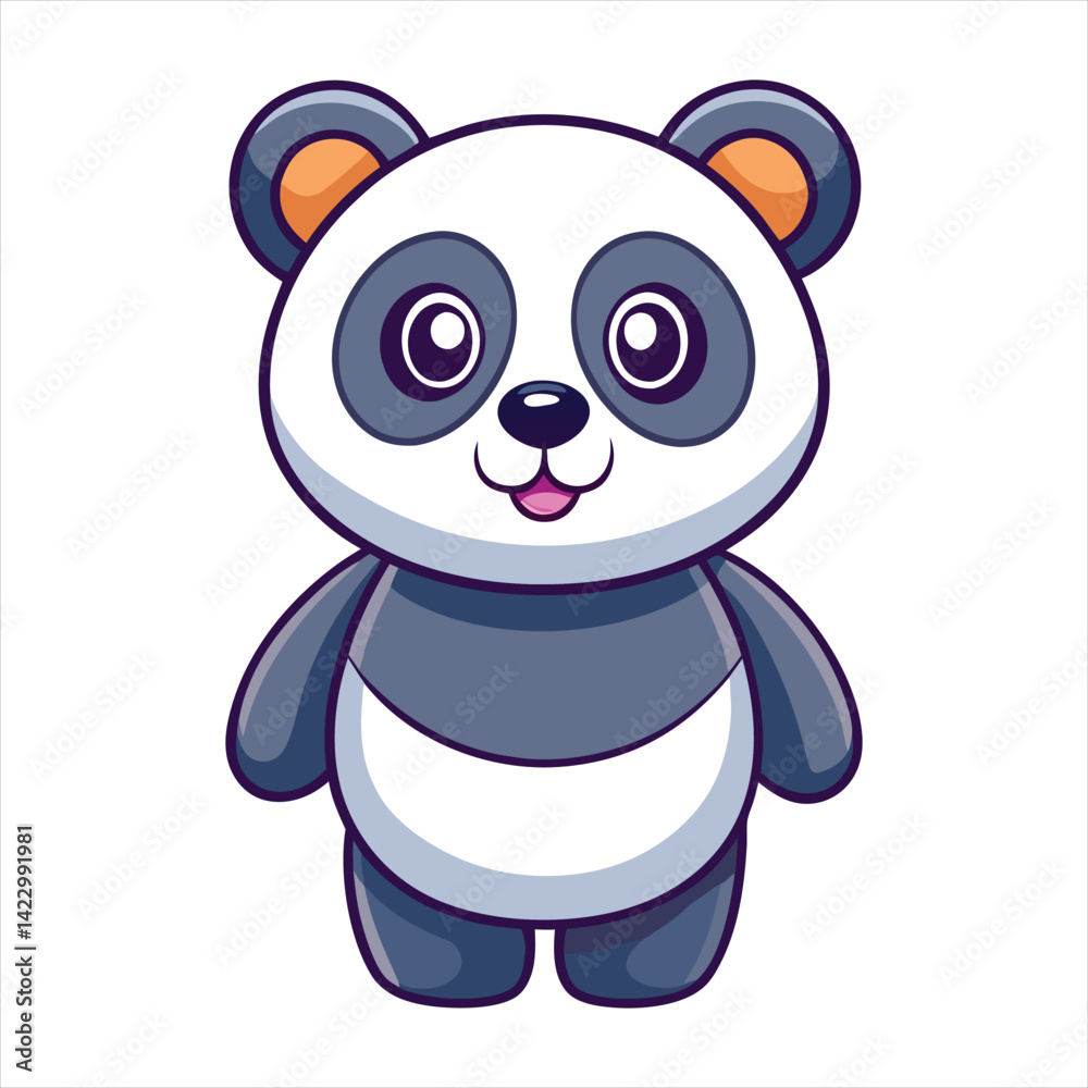 Naklejka premium Cute Panda Vector Illustration