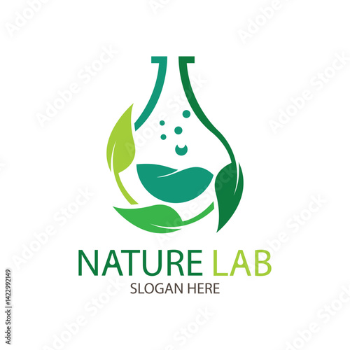 nature lab logo design on with white background