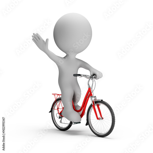 3d man on a bike