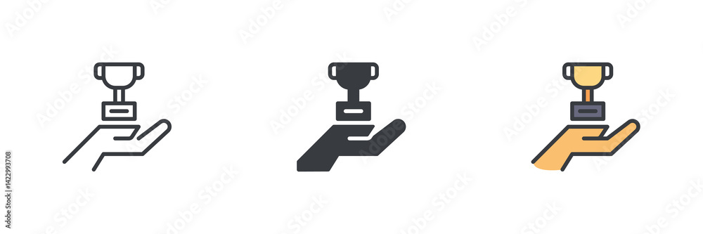 Achievement and Success different style icon set Achievement and Success different style icon set