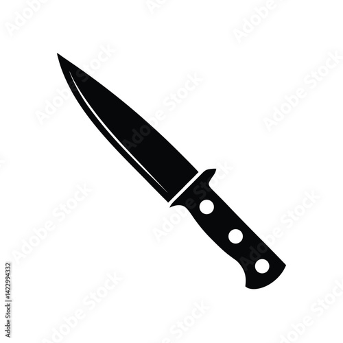 knife silhouette vector isolated on a white background