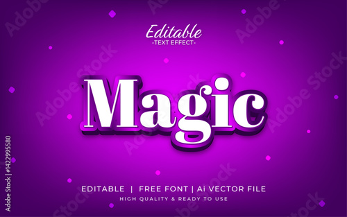Editable text effect, magic text style