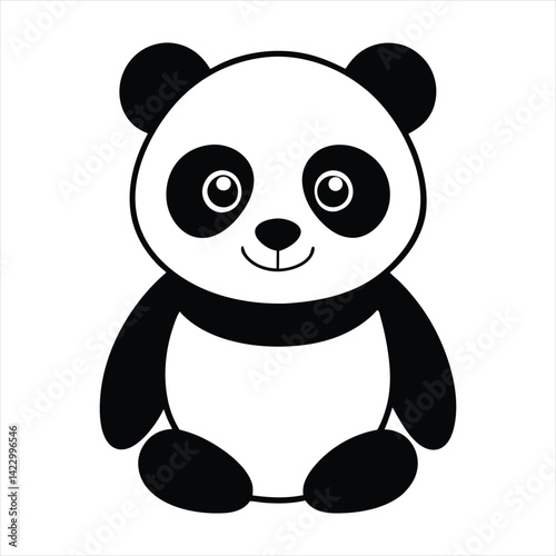 Cute Panda Vector Illustration