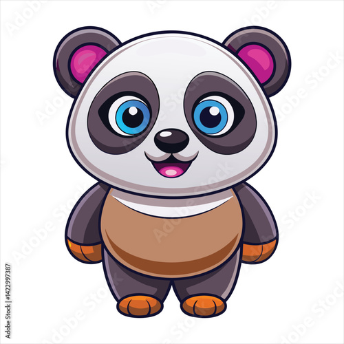 Cute panda vector