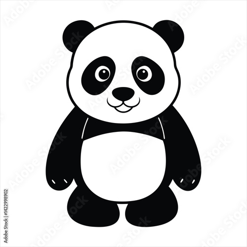 Cute Panda Vector Illustration