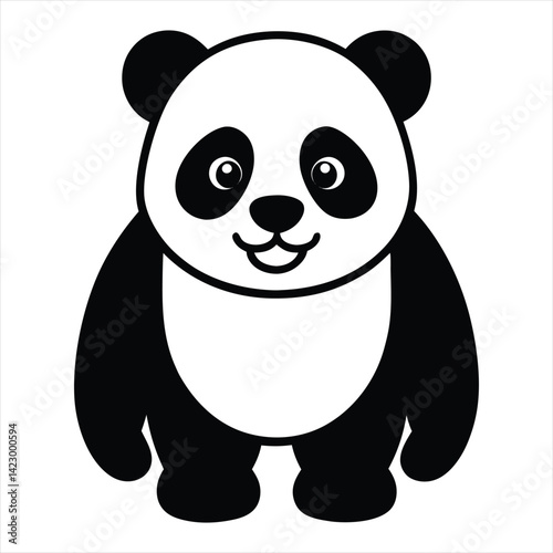 Cute Panda Vector Illustration