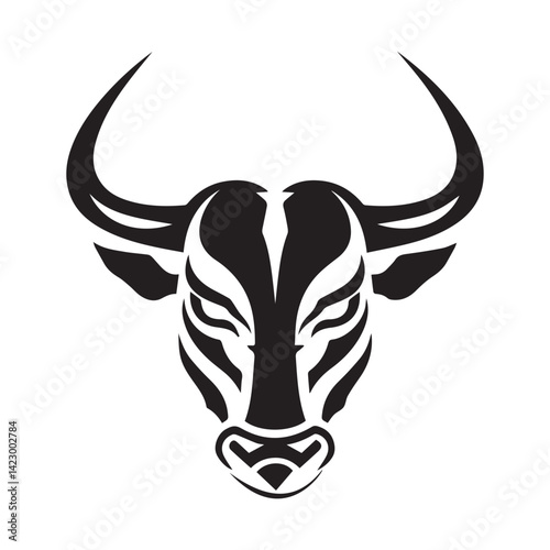 Bulls Head Logo Design Vector. Elegant Bull Logo Design Inspiration Stock Vector