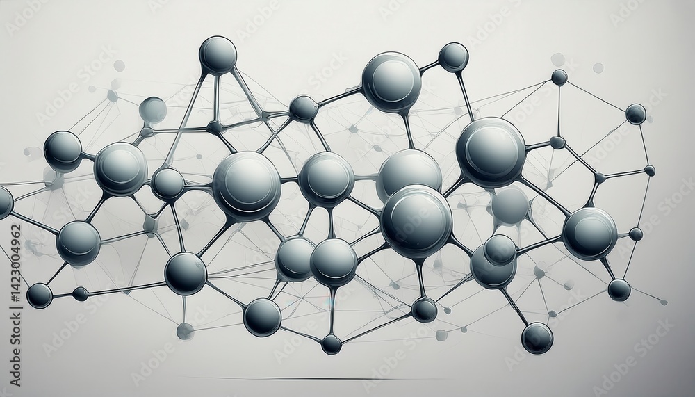 Obraz premium Abstract Molecular Structure Background for Science Design
