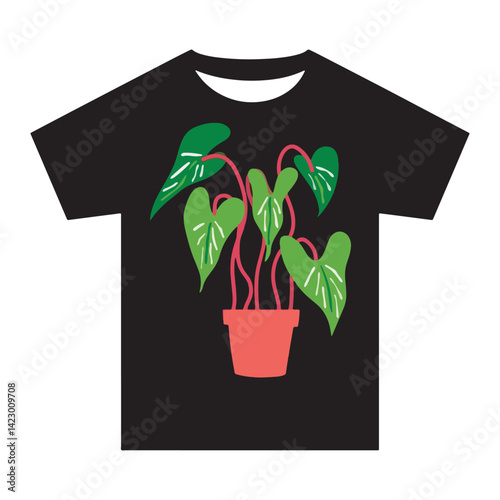  Black color designable vector t-shirt. photo
