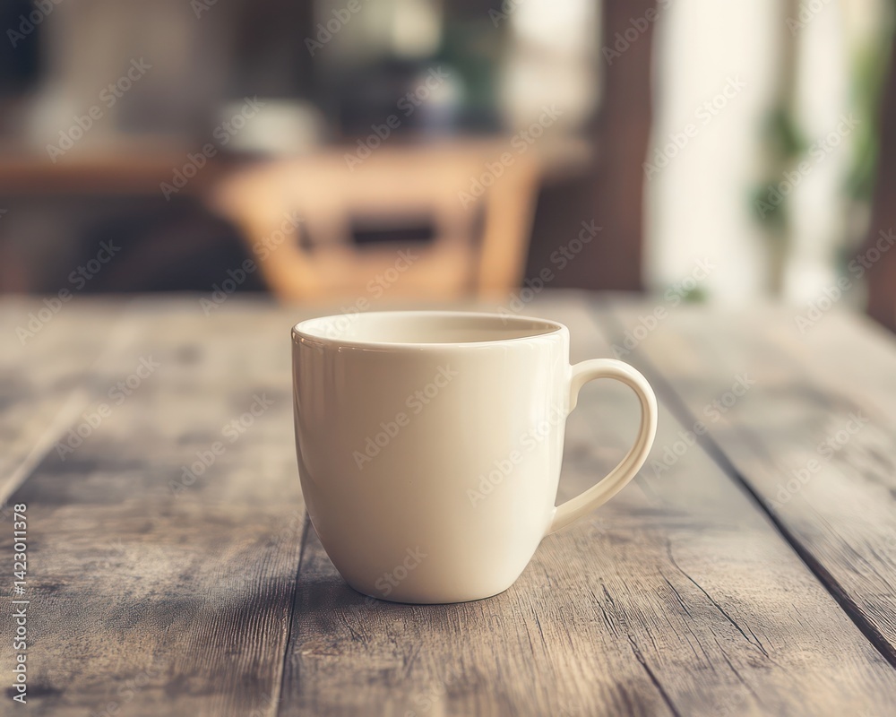 Cream colored mug cozy cafe Cream colored mug cozy cafe