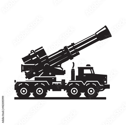 Asphalt Roller silhouette vector illustration
