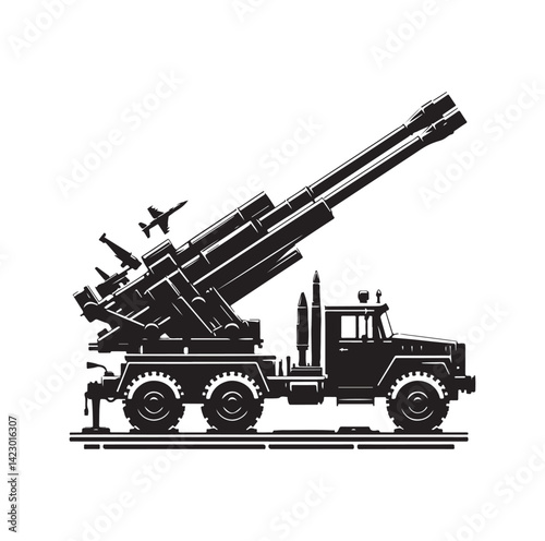 Asphalt Roller silhouette vector illustration
