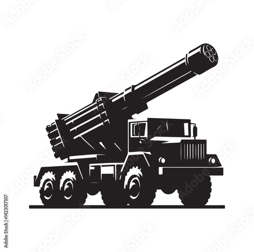 Asphalt Roller silhouette vector illustration
