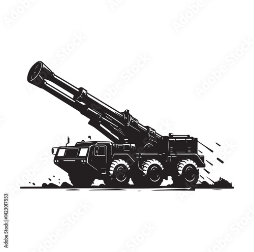 Asphalt Roller silhouette vector illustration
