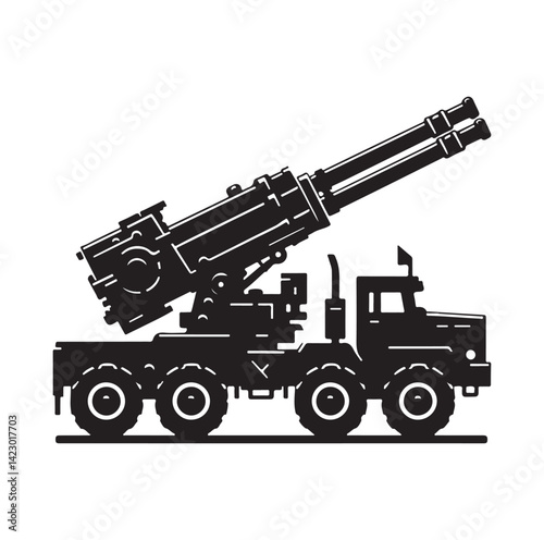 Asphalt Roller silhouette vector illustration
