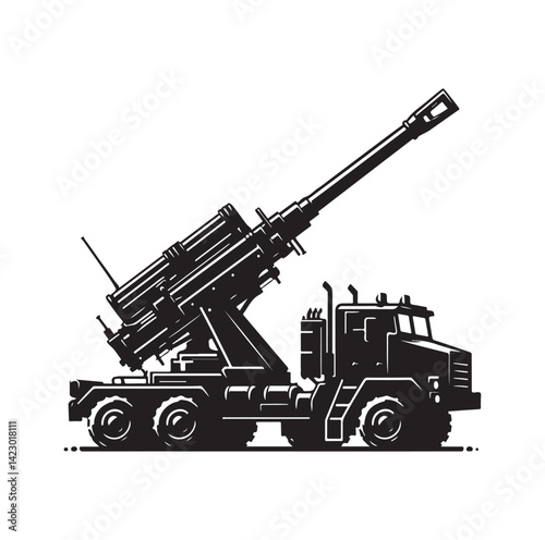 Asphalt Roller silhouette vector illustration
