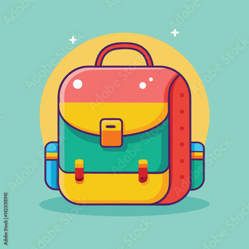 kids school bag vector