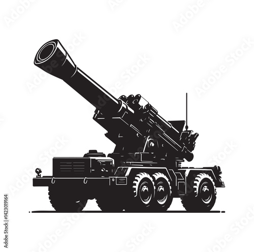 Asphalt Roller silhouette vector illustration
