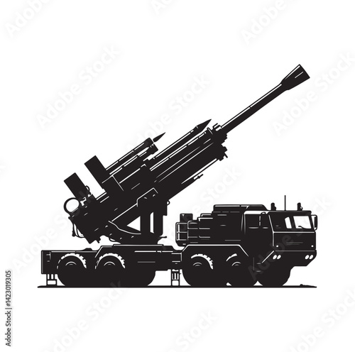 Asphalt Roller silhouette vector illustration
